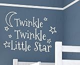 壁デカールLetters Twinkle Little star-girlまたは少年の部屋の子供ベビーnursery-vinyl Saying Large Quoteデザインステッカーアート寝室装飾