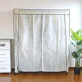 スチールハンガー150幅【収納家具】2color　TKM-7264 【正規品】 (アイボリー)