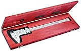 Starrett 123MZ-300 Vernier Caliper, Steel, Nib Style Jaw, 0-300mm Range, +/-0.01mm Accuracy, 0.02mm 