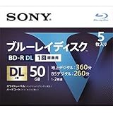 ソニー ブルーレイディスク BD DL 4倍速 1回録画用 50GB Ｒ＿２層５Ｐ
