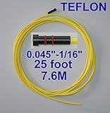CHNsalescom PTFEライナー25フィートTwecoリンカーンMIG溶接ガンワイヤーサイズ0.045 "-1/16"