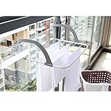 TOAO Indoor/Outdoor Easy Instal Folding Clothes Drying Rack-Hanging over the door or on Bathroom Windowsill Guardrail Corridor Balcony