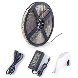 ALED LIGHT® Super Bright 16.4foot/5Meter SMD 5050 300 LED Cool White Waterproof LED Strip Light Kit 