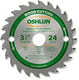 Oshlun SBW-034024 3-3/8-Inch 24 Tooth ATB General Purpose and Trimming Saw Blade with 15mm Arbor [並行