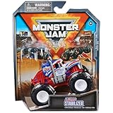 Monster Jam、公式スタビライザーモンスタートラック、ダイキャスト車両、1:64スケール、3歳以上の男の子向けキッズおもちゃ