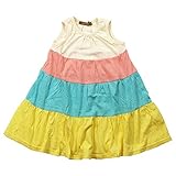 《H28年夏物》 nico hrat(ニコフラート) 製品洗い加工済み CR天竺切替ノースリワンピース 110cm/OB NO.B-260833