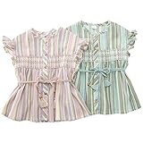 dolcina ストライプチュニック(80～130cm) 夏物 キムラタンの子供服 ブルー 100 ( 33267x33467-152 )