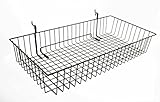 器具が24 " x 12 "メタルGridwall SlatwallバスケットW /フック – black119074 119074