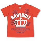 ベビードール メッセージTシャツ 子供服 130cm レッド