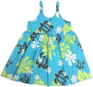 Amazon Co Jp 子供服ハワイアンムームー キッズワンピース 女の子用ワンピース ティアレ ホヌ 服 ファッション小物
