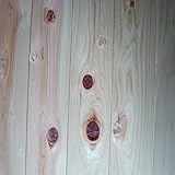 【ノーブランド品】九州産天然無垢桧　フローリング用羽目板　節有（１９００×１２×120）