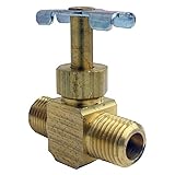 LASCO 17-1811 1/4-Inch Male Pipe Thread by 1/4-Inch Male Pipe Thread Straight Brass Needle Valve [並行