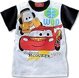 子供　半袖Tシャツ　男の子　女の子　キッズ　トップス　各種 (120, カーズ（ブラック）) [並行輸入品]