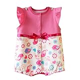 【SEBLES】ベビー服 ベビー 赤ちゃん 女の子 ロンパース 可愛い リボン カラフル プリント ノースリーブ キュート 夏 綿 3ヶ月 6ヶ月 9ヶ月 12ヶ月(タイプD,66cm)
