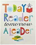 The Kids Room by Stupell "Today A Reader Tomorrow A Leader Stretched" Canvas Wall Art [並行輸入品]