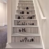 wmdecalリムーバブルMice Family House壁デカールかわいい壁ステッカーリビングルーム子供部屋