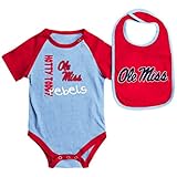 Infants NCAA Ole Miss Rebels Onesideとよだれかけセット（チームカラー）