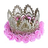 Blesiya ベビー　ガール　ヘッドバンド　花クラウン　ベビーシャワー　ヘアアクセサリー　全8色 - パールピンク