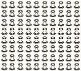 starPG ネジ式 6mm ギボシ 80個セット レザー用 レザークラフト ハンドメイド パーツ (シルバー)