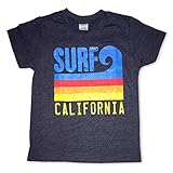 Sol Baby Surf Californiaストライプ波杢ネイビーtee-blue カラー: ブルー