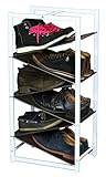 【サンニード】おしゃれな省スペースシューズラック PSR-8040 PP シューズラック 6段 白(ホワイト) 玄関収納 6足収納 E-S6