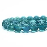 天然石 ビーズ 1連 ブルーフローライト【丸玉】10mm