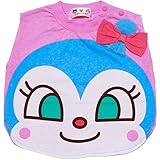 【本体綿100％】2017年 夏物 アンパンマン 天竺 ６キャラ まるっとなりきり 半袖Ｔシャツ Anpanman レッドピンク-コキンちゃん◇90cm