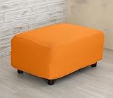 スーパーフィット2WAYストレッチオットマンカバー＊ワッフル 1枚（オレンジ）