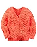 Carter 'sベビー女の子ケーブルニットTexturedカーディガンセーター;オレンジ( 9 m )