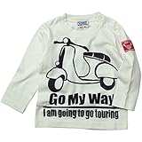 《H28秋冬物》 CHANNEL(チャンネル) 天竺スクーターPt長袖Tシャツ 90cm /オフシロ NO.CN-6415