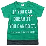 《H28年夏物》JEANS-b(ジーンズベー) 製品洗い加工済み スラブ天竺半袖dream半袖Tシャツ 80cm/GN NO.B-360139