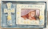 Baby's Baptism Gift Set [4' X 6" Photo Frame & 7" Cross] by Dicksons [並行輸入品]