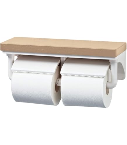 Amazon | TOTO 二連紙巻器 棚付き(木質) YH601FMR #NW1 芯なしペーパー  