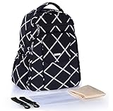 マザーズバッグ ママバッグパック おしゃれ 大容量 多機能 リュック サック 背面ファスナー付 防水加工 ベビー用品収納 ベビーカー取り付け可能 (ブラック)