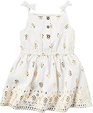 カーターズ Carter's ワンピース ノースリーブ 綿ポプリン100% オムツカバー付き Foil Print Dress 9M (67-72cm)
