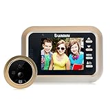 RaiFu ドアホン　スマート　デジタル　ビデオ　ドア　ビューア　赤外線　ナイトビジョン　モーション　検知　キャットアイ　セキュリティ　カメラ　ドアベル　金色