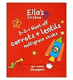 Ella's Kitchen 3-2-1 Blast Off Carrots + Lentils Multigrain Sticks 4 x 15g (Pack of 2) - エラのキッチン3-2-