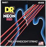 DR ベース弦 NEON ニッケルメッキ レッド カラー コーテッド .045-.105 NRB-45