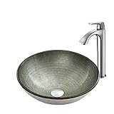 Vigo vgt839容器シンクと蛇口コンボ16 – 1 / 2 " Simplyシルバー容器シンクwith、 VGT839 1