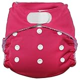 Imagine Baby Products Rayon From Bamboo All-In-One Hook and Loop Diaper, Raspberry by Imagine Baby P