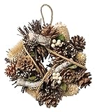 大橋新治商店 木の実のリース Natural Wreath リース 20cm ブラウン/グリーン 28-001