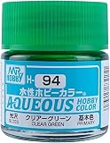 GSIクレオス 新水性ホビーカラー 光沢 クリアーグリーン 基本色 10ml 模型用塗料 H94