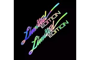 リミテッドエディション ステッカー 2枚セット デカール シール 車 バイク 【輸入品】レーザーレインボー