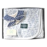 ソレイアード SOULEIADO 綿毛布+バンダナスタイ ギフトセット ブルー 8888