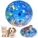 ペット用水感覚プレイマット 猫 犬 犬用水ベッドマット 小型犬 中型犬 猫用水プレイマット 多頭飼い ウォーターマット 水センサープレイマット 水感覚パッド ペットベッド ウォーターベッド 漏れ防止 撥水 防水耐摩耗 折りたたみ可能 暑さ対策 ペット用品 ペット遊び マット パッド クッション 厚みのある水感覚プレイマット夏用 春用 秋用 (タイプ D)