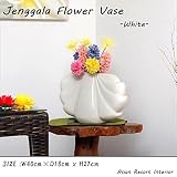 MANJA JENGGALA ジェンガラ フラワーベース (ホワイト) GCT-0164-WH