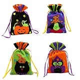 ハロウィン巾着バッグ子供用キャンディバッグのハロウィンパーティーコスチューム( 4パック)
