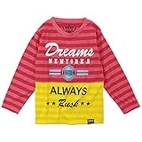 RUSK(ラスク) 天竺シャドー杢ボーダー切り替えバイカラー長袖Tシャツ 120cm /杢レッド NO.P-3441-05