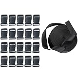ゴシレ Gosear 50ヤード模倣ナイロンウェビングストラップ20pcs フラットサイドリリースバックルの DIY のための荷物ストラップペットカラーバックパックの修理を作る
