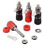 SODIAL 4 x ラウドスピーカー端子ポール端子　金メッキ　4mmバナナプラグのため